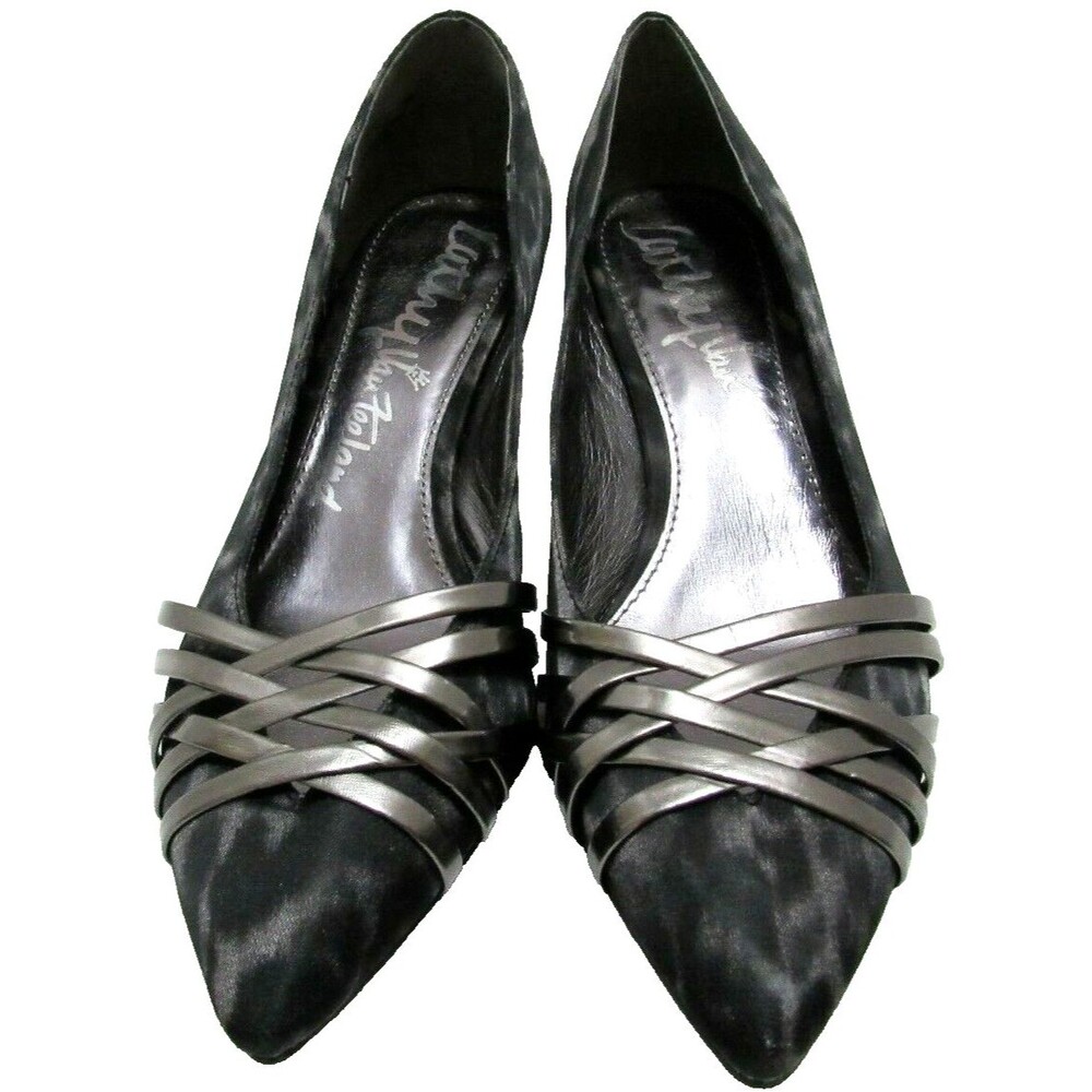 Kathy Van Zeeland Womens Size 7.5 Shoes Black Leopard Kitten Heels VZHomer